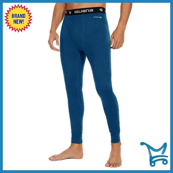 Men's 100% Merino Wool Thermal Base Layer Pants for Skiing